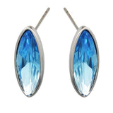 STAINLESS STEEL AQUA FLOWS EARRING