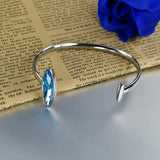 STAINLESS STEEL AQUA FLOWS BRACELET