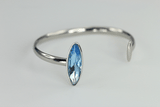 STAINLESS STEEL AQUA FLOWS BRACELET
