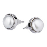 STAINLESS STEEL PEARL EARRING