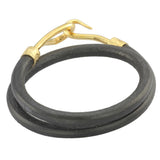 STAINLESS STEEL AND LEATHER HAWAIIAN SUMMER BRACELET