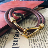 STAINLESS STEEL AND LEATHER HAWAIIAN SUMMER BRACELET