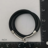 STAINLESS STEEL AND LEATHER HAWAIIAN SUMMER BRACELET