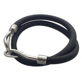 STAINLESS STEEL AND LEATHER HAWAIIAN SUMMER BRACELET