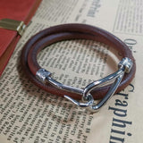 STAINLESS STEEL AND LEATHER HAWAIIAN SUMMER BRACELET