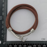 STAINLESS STEEL AND LEATHER HAWAIIAN SUMMER BRACELET