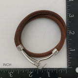 STAINLESS STEEL AND LEATHER HAWAIIAN SUMMER BRACELET
