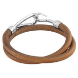 STAINLESS STEEL AND LEATHER HAWAIIAN SUMMER BRACELET