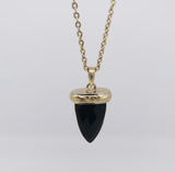 STAINLESS STEEL GEMSTONE NECKLACE, HAWAIIAN SUMMER
