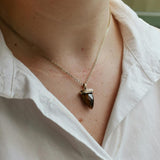 STAINLESS STEEL GEMSTONE NECKLACE, HAWAIIAN SUMMER