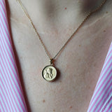 STAINLESS STEEL PENDANT, GREETING COIN