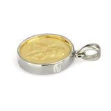 STAINLESS STEEL PENDANT, GREETING COIN