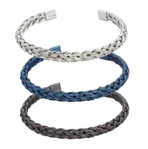 STAINLESS STEEL TWISTED CHAINED BANGLE