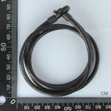 LEATHER BRACELET WITH STAINLESS STEEL CLOSURE