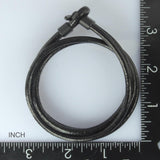 LEATHER BRACELET WITH STAINLESS STEEL CLOSURE