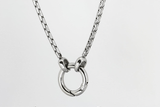 STAINLESS STEEL NECKLACE  WITH OPEN RING