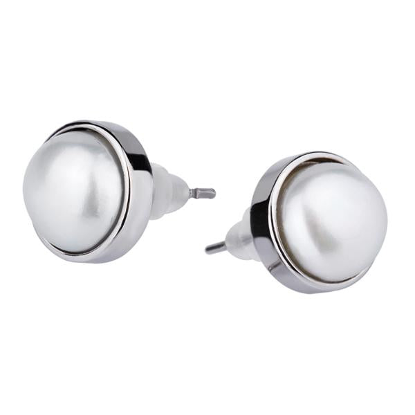 Stainless steel pearl earring