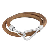 STAINLESS STEEL AND LEATHER HAWAIIAN SUMMER BRACELET