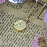 STAINLESS STEEL PENDANT, GREETING COIN