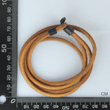LEATHER BRACELET WITH STAINLESS STEEL CLOSURE
