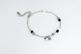 STAINLESS STEEL PEARL ONYX NECKLACE