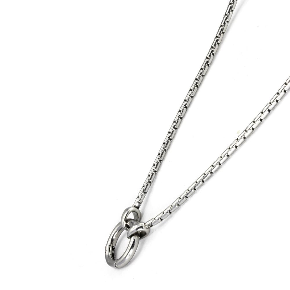 STAINLESS STEEL NECKLACE WITH OPEN RING – inori-co